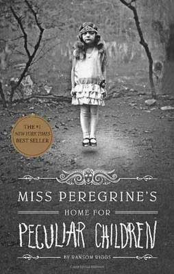 Miss Peregrine's Home for Peculiar Children by Ransom Riggs book cover with levitating young girl on black and white cover