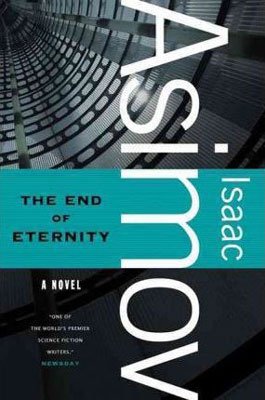 The End of Eternity by Issac Asimov book cover with turquoise strip