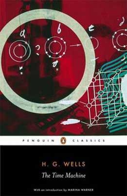 Classic Time Travel novels The Time Machine by H.G. Wells book cover with shapes